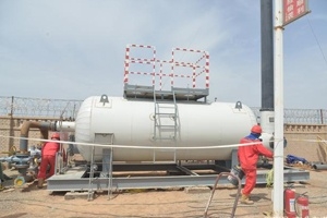 西北油田：大涝坝工程27km玻璃钢管线试压及格